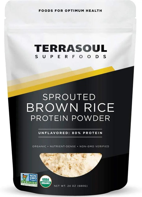 TERRASOUL SUPERFOODS - Terrasoul Superfoods Organic Sprouted Brown Rice Protein Powder 680Gr. - The Red Vitamin MX - Suplementos Alimenticios - {{ shop.shopifyCountryName }}