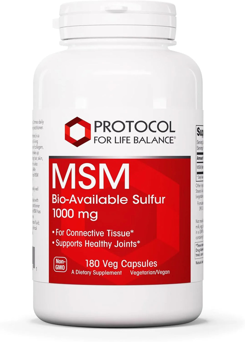 PROTOCOL FOR LIFE BALANCE - Protocol MSM Bioavailable Sulfur 1000Mg. 180 Capsulas - The Red Vitamin MX - Suplementos Alimenticios - {{ shop.shopifyCountryName }}