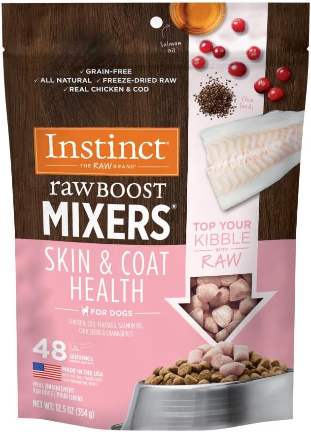 Instinct Raw Boost Mixers Skin & Coat Health Freeze-Dried Dog Food Topper 354Gr.