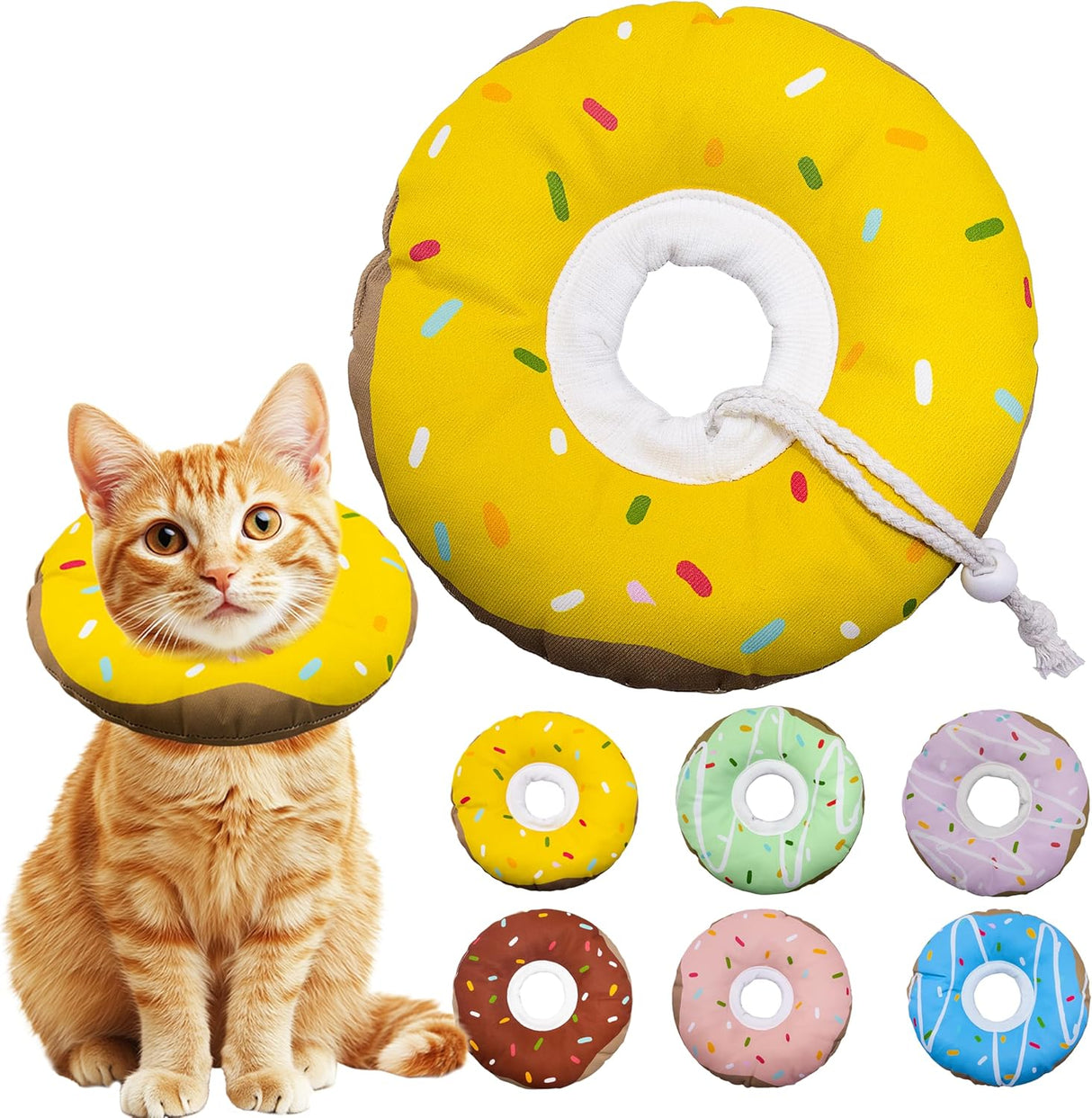 Seyezo Cat Cone Collar Soft Yellow Small