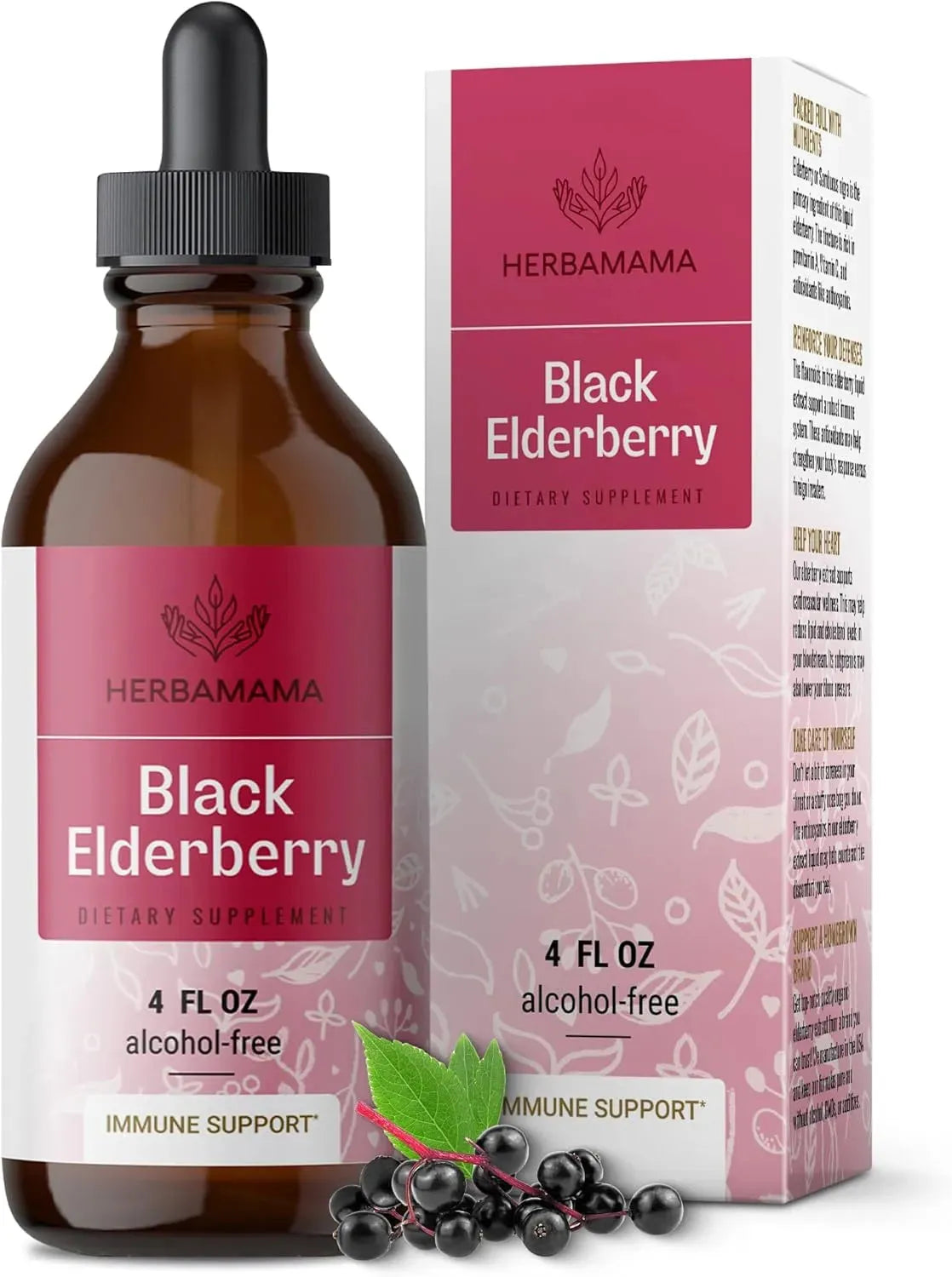 HERBAMAMA - HERBAMAMA Elderberry Tincture 4 Fl.Oz. - The Red Vitamin MX - Suplementos Alimenticios - {{ shop.shopifyCountryName }}