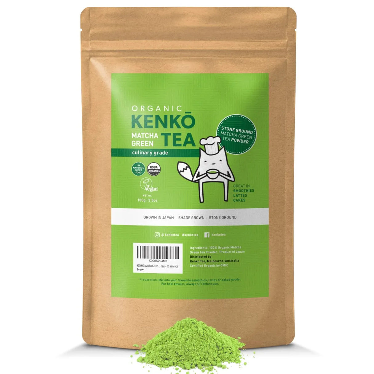 KENKO - Kenko Matcha Green Tea Powder Culinary Grade 100Gr. - The Red Vitamin MX - Suplementos Alimenticios - {{ shop.shopifyCountryName }}