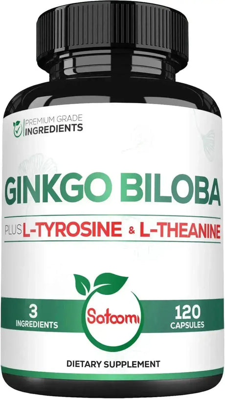 SATOOMI - Satoomi Ginkgo Biloba with L-Tyrosine L-Theanine 120 Capsulas - The Red Vitamin MX - Suplementos Alimenticios - {{ shop.shopifyCountryName }}