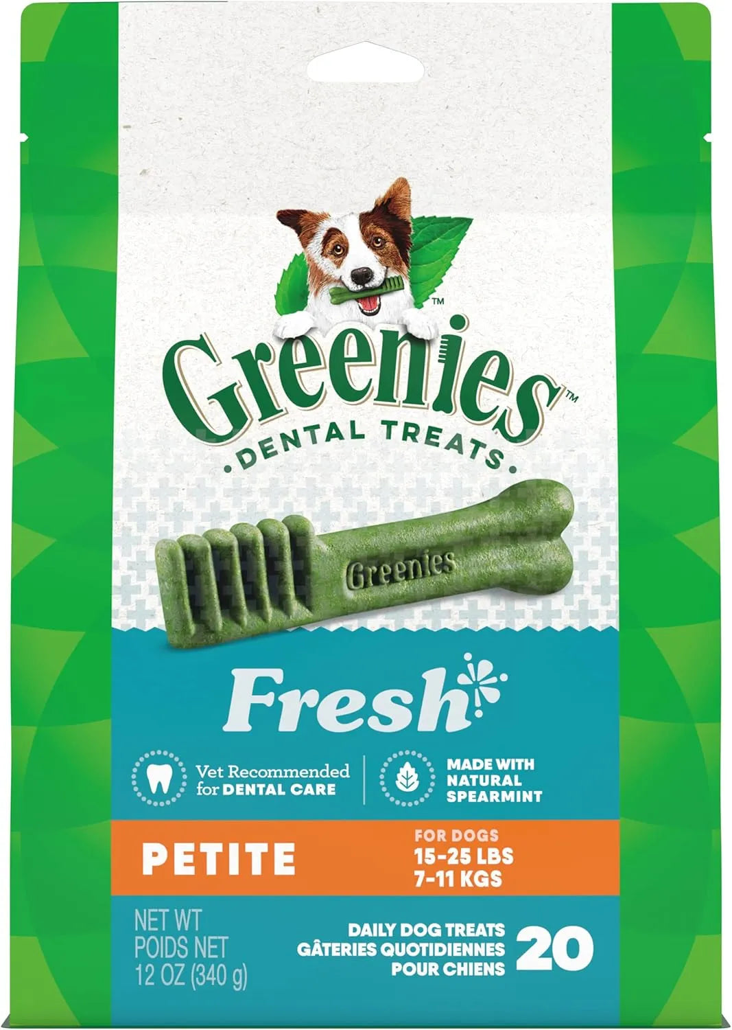 GREENIES - Greenies Petite Natural Dental Care Dog Treats Fresh Flavor 20 Piezas - The Red Vitamin MX - Cuidado Dental Para Perros - {{ shop.shopifyCountryName }}