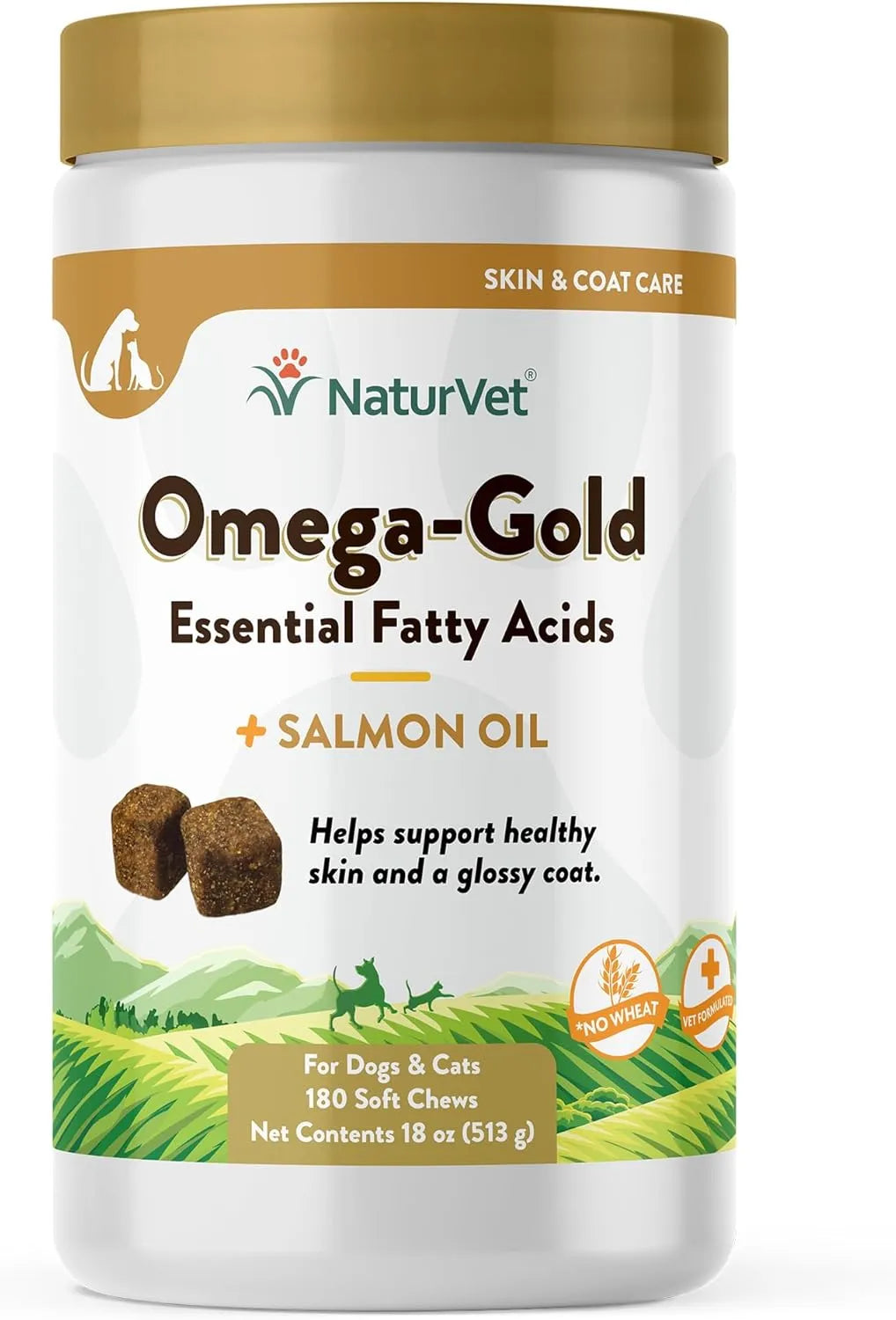 NATURVET - NaturVet Omega-Gold Plus Salmon Oil 180 Masticables - The Red Vitamin MX - Aceite De Pescado Para Perros - {{ shop.shopifyCountryName }}