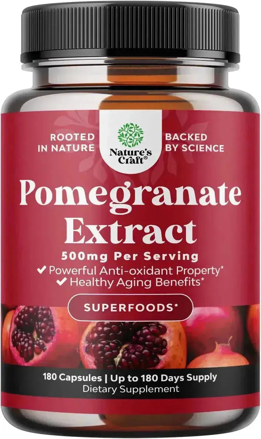 NATURES CRAFT - Natures Craft Advanced Antioxidant Superfood Pomegranate 180 Capsulas - The Red Vitamin MX - Suplementos Alimenticios - {{ shop.shopifyCountryName }}
