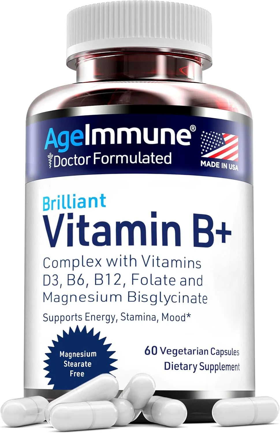 AGEIMMUNE - AgeImmune Vitamin B Complex 60 Capsulas - The Red Vitamin MX - Suplementos Alimenticios - {{ shop.shopifyCountryName }}