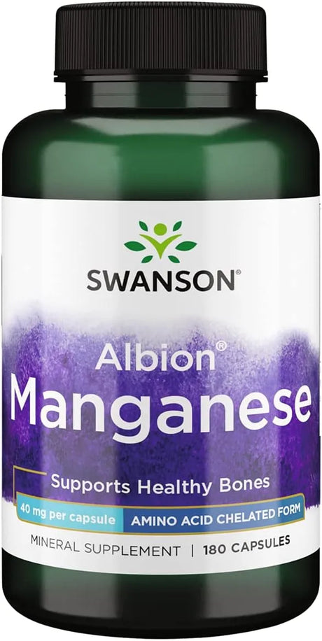 SWANSON - Swanson Albion Chelated Manganese 40Mg. 180 Capsulas - The Red Vitamin MX - Suplementos Alimenticios - {{ shop.shopifyCountryName }}