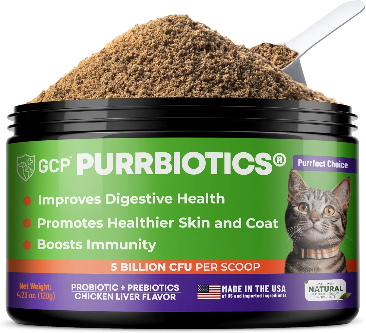 Guardian’s Choice Purrbiotics Cat Probiotic Powder 120 Servicios 120Gr.