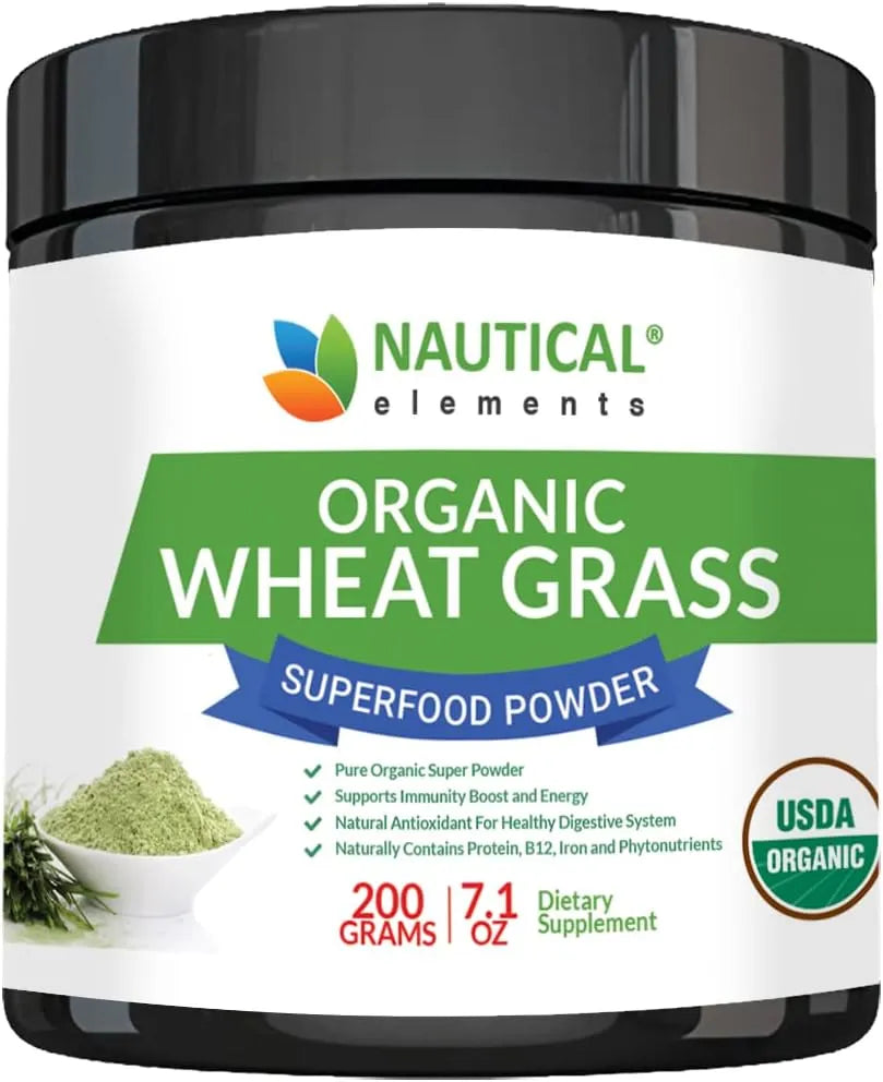 NAUTICAL ELEMENTS - Nautical Elements Wheatgrass Powder 200Gr. - The Red Vitamin MX - Suplementos Alimenticios - {{ shop.shopifyCountryName }}