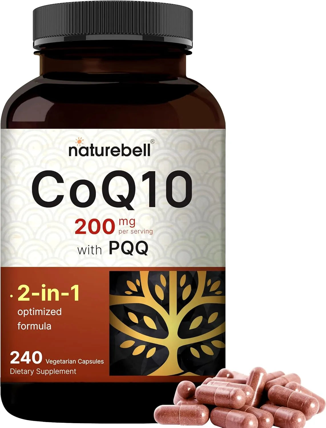 NATUREBELL - NatureBell CoQ10 200Mg. with PQQ 240 Capsulas - The Red Vitamin MX - Suplementos Alimenticios - {{ shop.shopifyCountryName }}