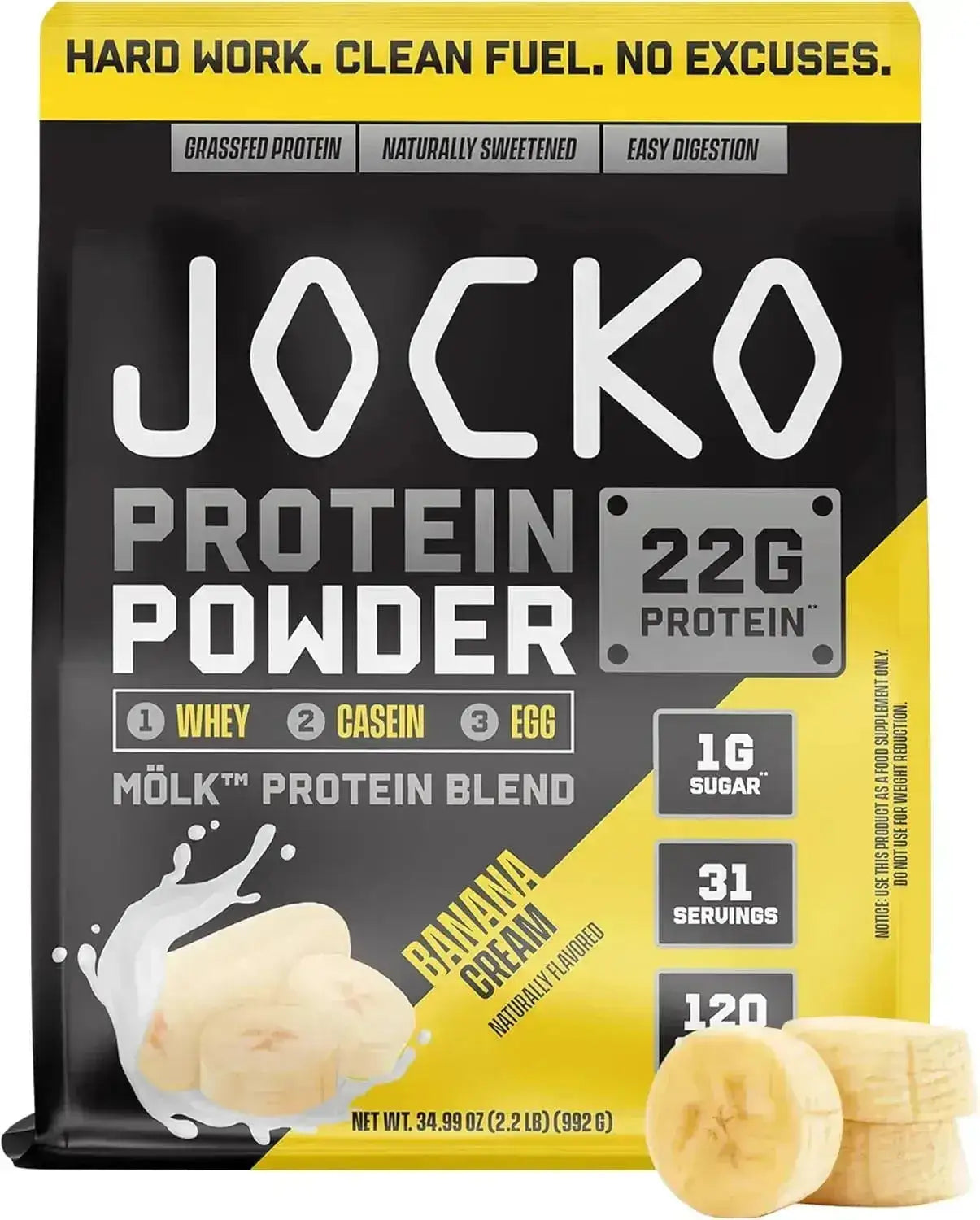 JOCKO FUEL - Jocko Mölk Whey Protein Powder Sugar Free 31 Servicios Banana Cream 992Gr. - The Red Vitamin MX - Suplementos Alimenticios - {{ shop.shopifyCountryName }}