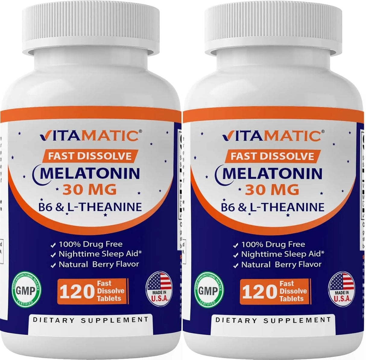 VITAMATIC - Vitamatic Melatonin 30Mg. 120 Tabletas 2 Pack - The Red Vitamin MX - Suplementos Alimenticios - {{ shop.shopifyCountryName }}