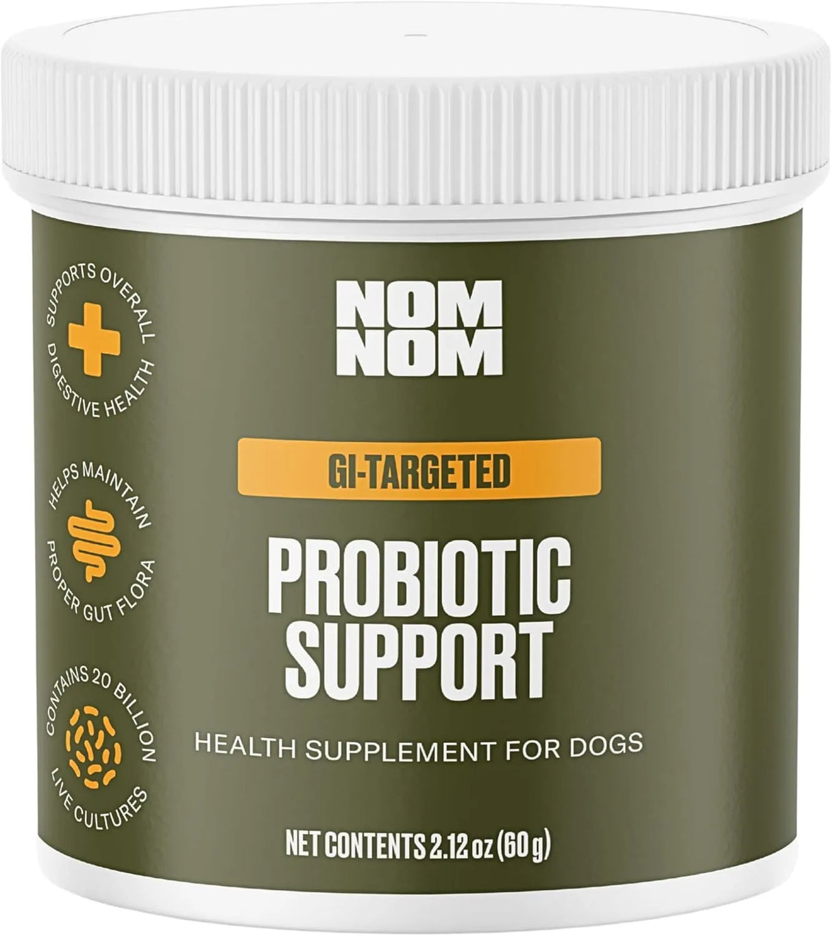 NOMNOMNOW - Nom Nom Dog GI-Targeted Probiotic Support 60Gr. - The Red Vitamin MX - Probióticos Para Perros - {{ shop.shopifyCountryName }}