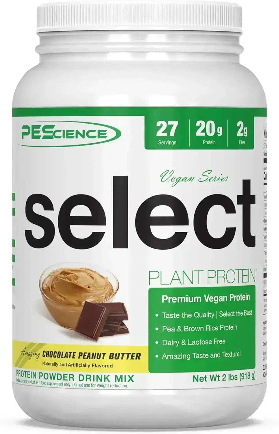 PESCIENCE - PEScience Select Vegan Plant Based Protein Powder Chocolate Peanut Butter 27 Servicios 918Gr. - The Red Vitamin MX - Suplementos Alimenticios - {{ shop.shopifyCountryName }}
