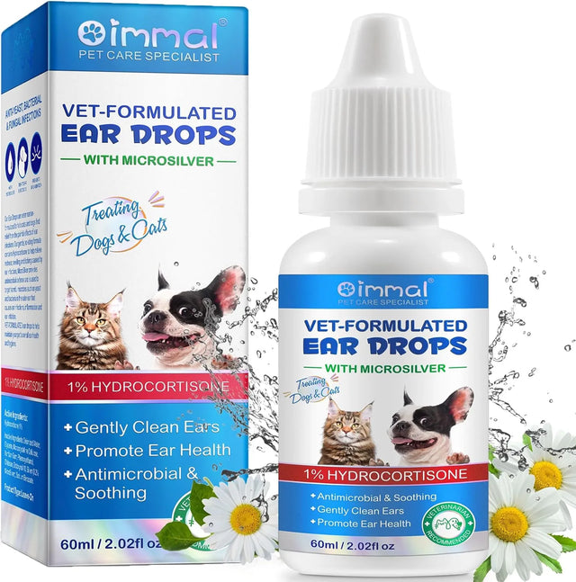 OIMMAL - OIMMAL Cat & Dog Ear Infection Treatment Drops 60Ml. - The Red Vitamin MX - Cuidado Del Oído De Perros - {{ shop.shopifyCountryName }}