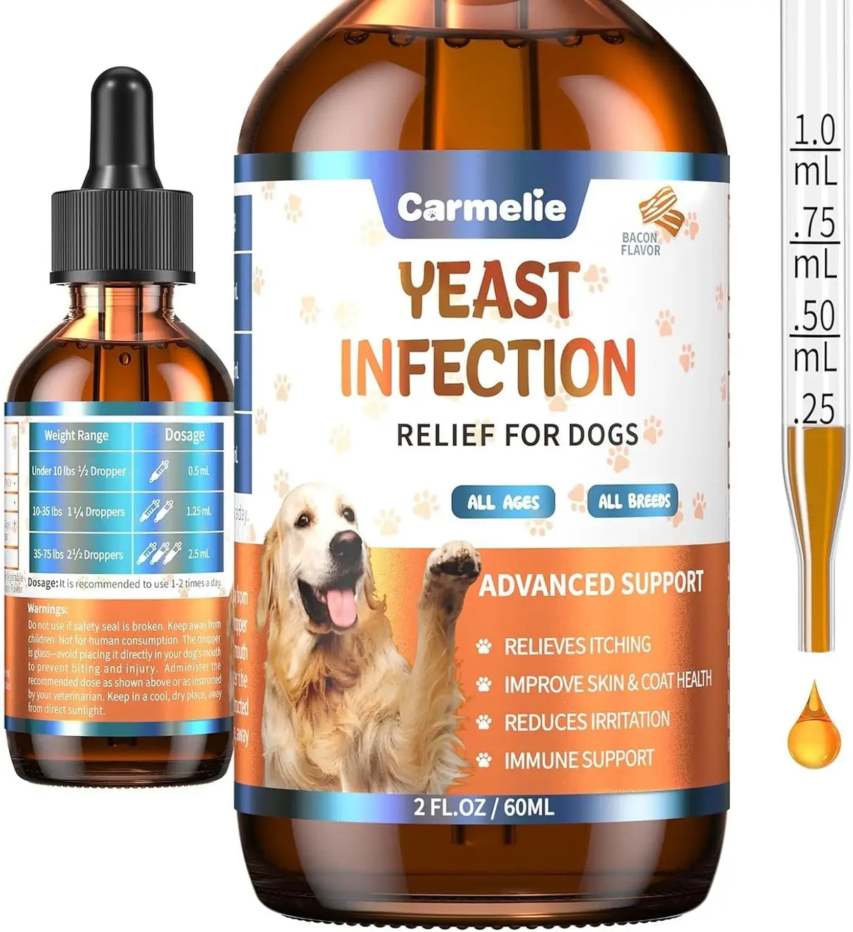 CARMELIE - Carmelie Natural Yeast Relief for Dogs 60Ml. - The Red Vitamin MX - Remedios Para La Picazón De Perros - {{ shop.shopifyCountryName }}