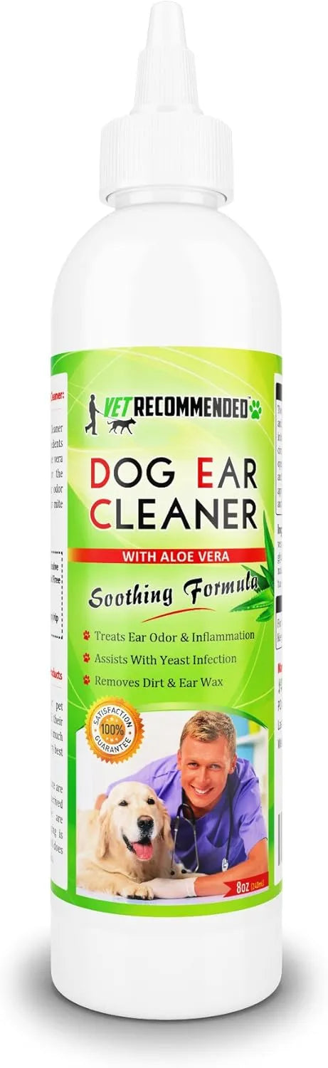 VET RECOMMENDED - Vet Recommended Dog Ear Cleanser with Natural Aloe Vera for Dog 240Ml. - The Red Vitamin MX - Cuidado Del Oído De Perros - {{ shop.shopifyCountryName }}