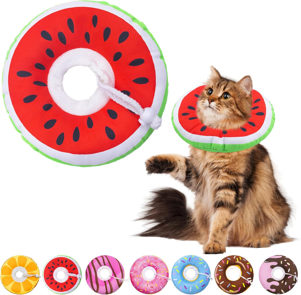 Seyezo Cat Cone Collar Soft Watermelon Large