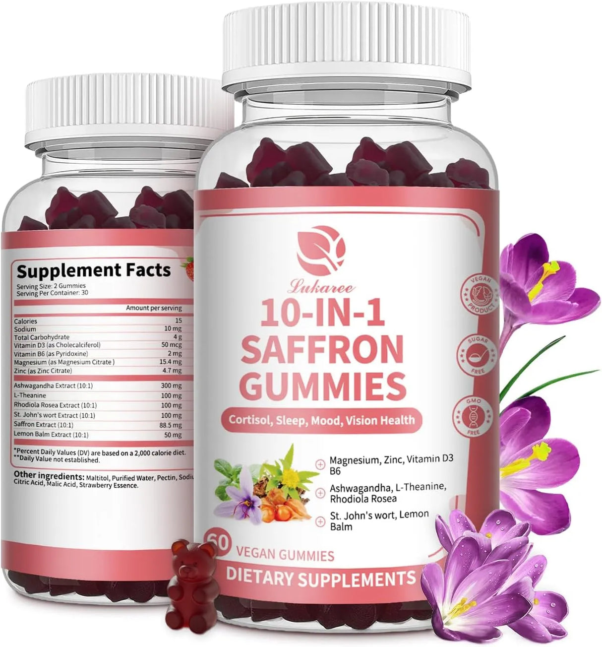 LUKAREE - Lukaree 10 IN 1 Saffron Gummies 60 Gomitas - The Red Vitamin MX - Suplementos Alimenticios - {{ shop.shopifyCountryName }}