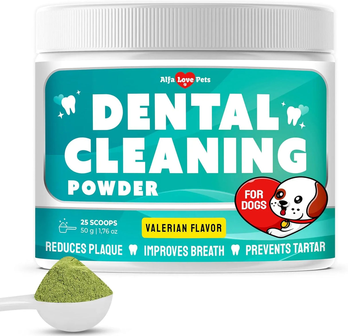 ALFA LOVE PETS - Alfa Love Pets Dog Dental Powder 50Gr. - The Red Vitamin MX - Cuidado Dental Para Perros - {{ shop.shopifyCountryName }}