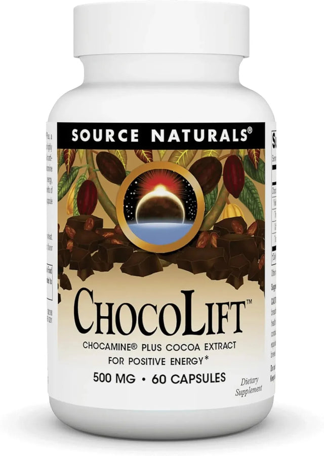 SOURCE NATURALS - Source Naturals ChocoLift 500Mg. Chocamine Plus Cocoa Extract 60 Capsulas - The Red Vitamin MX - Suplementos Alimenticios - {{ shop.shopifyCountryName }}