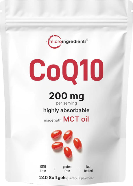 MICRO INGREDIENTS - Micro Ingredients CoQ10 200Mg. 240 Capsulas Blandas - The Red Vitamin MX - Suplementos Alimenticios - {{ shop.shopifyCountryName }}