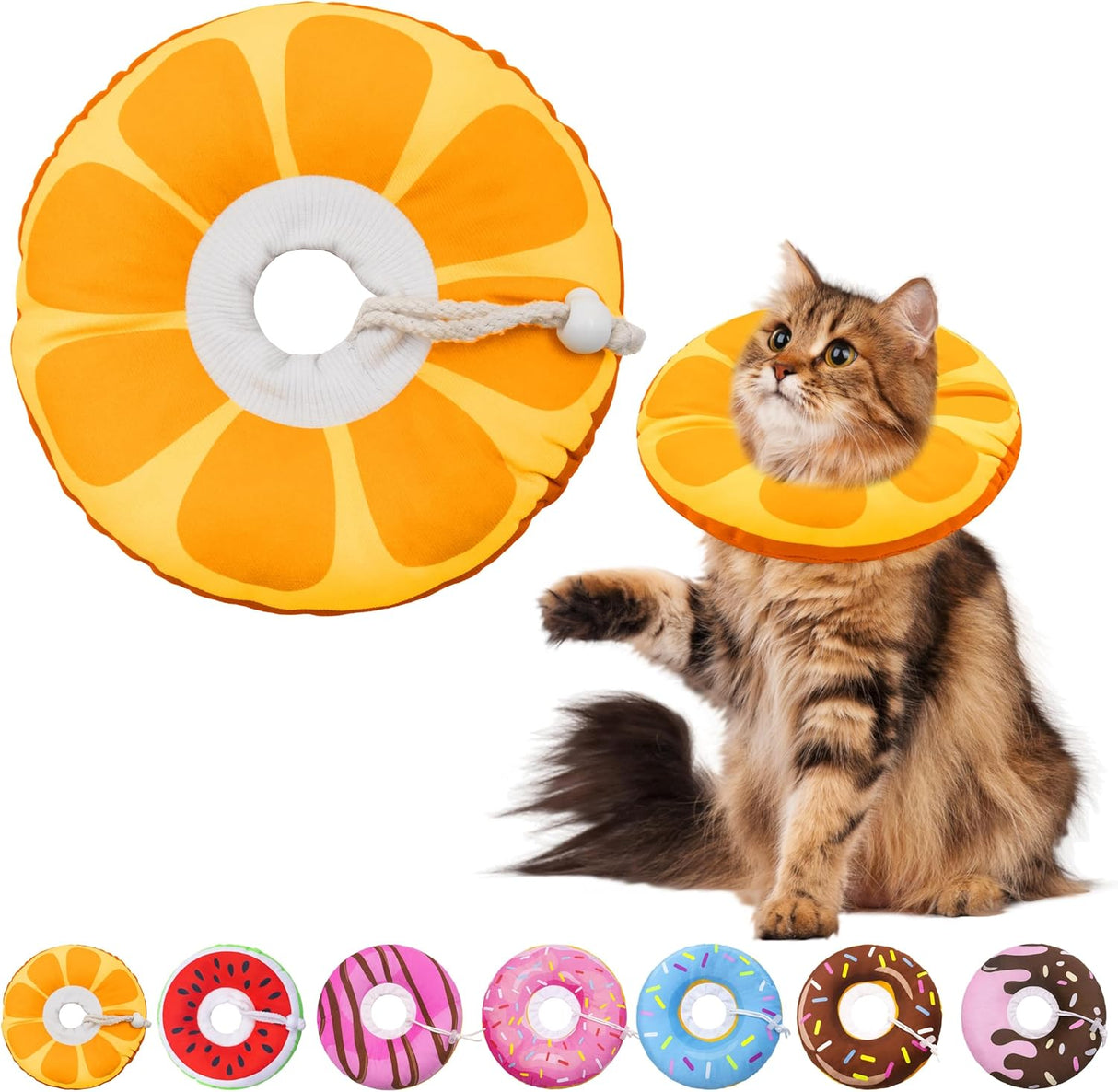 Seyezo Cat Cone Collar Soft Orange Large