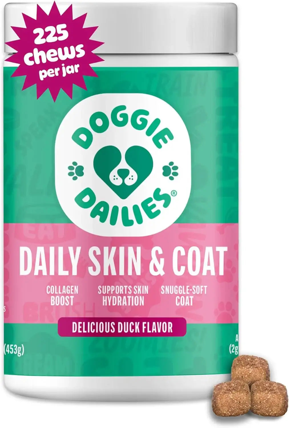 DOGGIE DAILIES - Doggie Dailies Skin & Coat Supplement Support Duck 225 Masticables - The Red Vitamin MX - Aceite De Pescado Para Perros - {{ shop.shopifyCountryName }}
