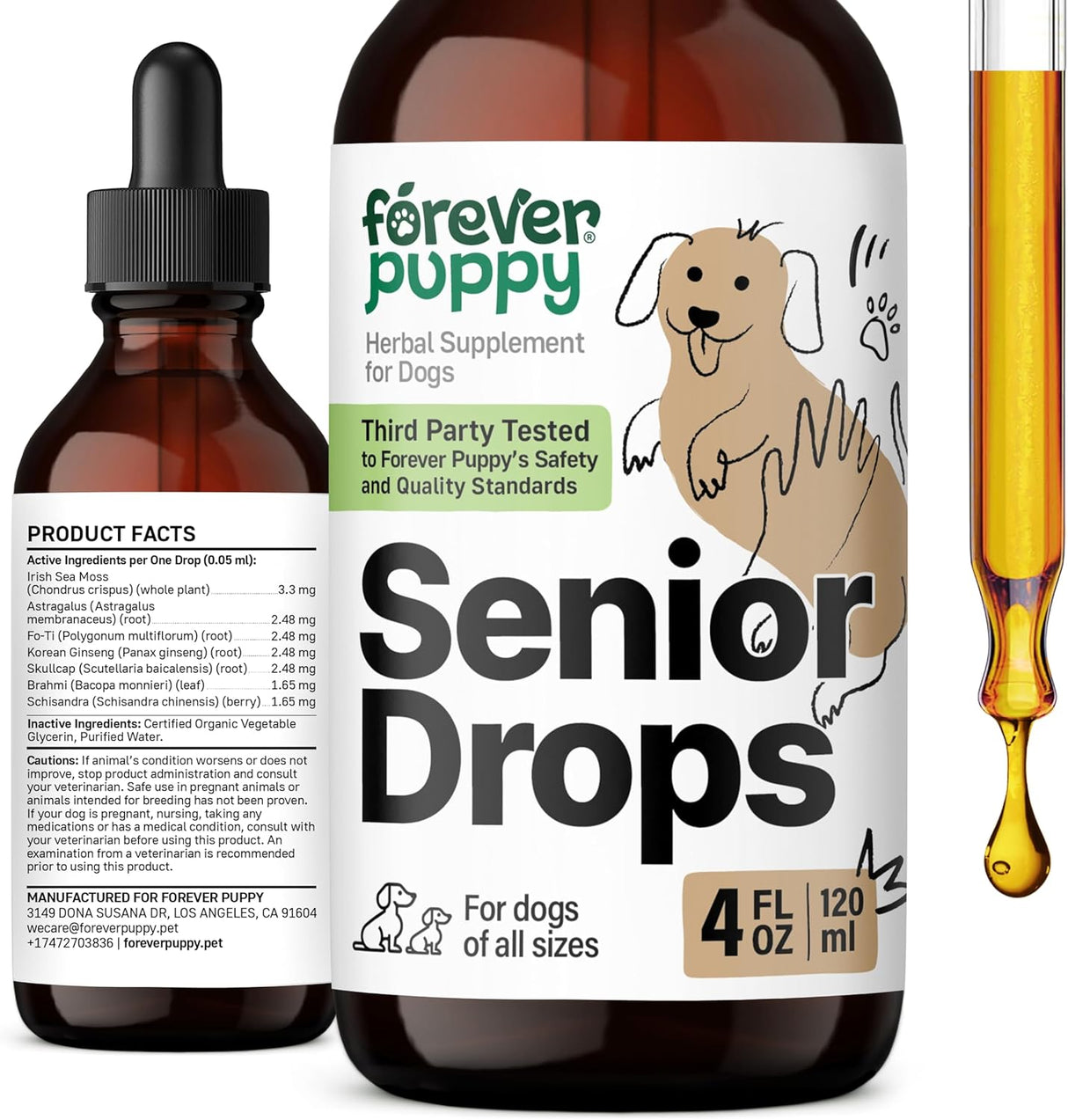 Forever Puppy Senior Dogs Drops 4 Fl.Oz.