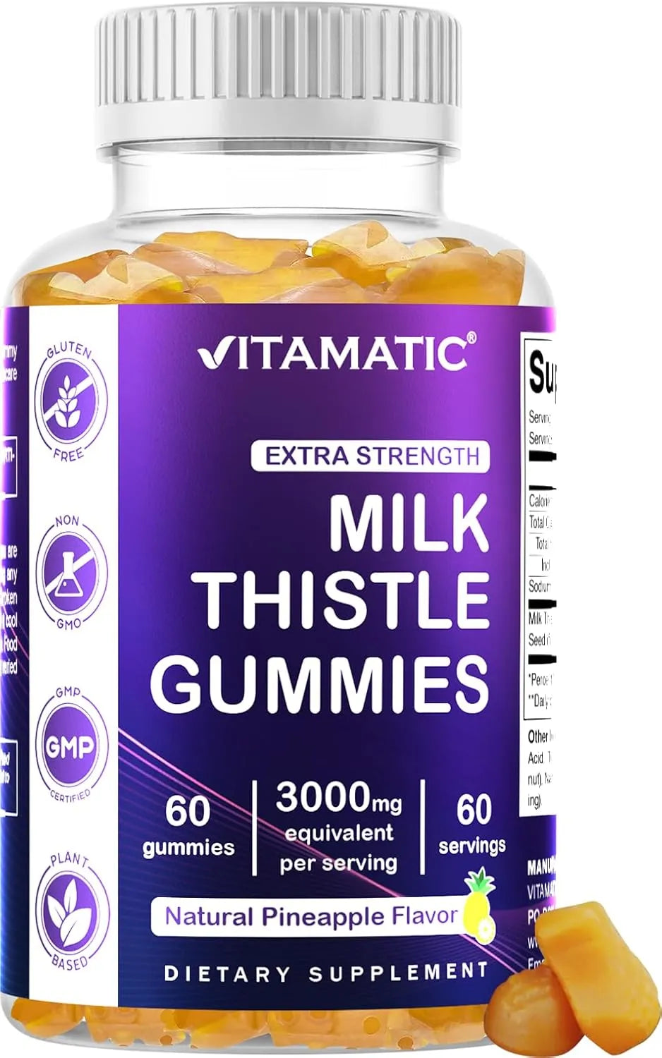 VITAMATIC - Vitamatic Milk Thistle Gummies 3000Mg. 60 Gomitas - The Red Vitamin MX - Suplementos Alimenticios - {{ shop.shopifyCountryName }}