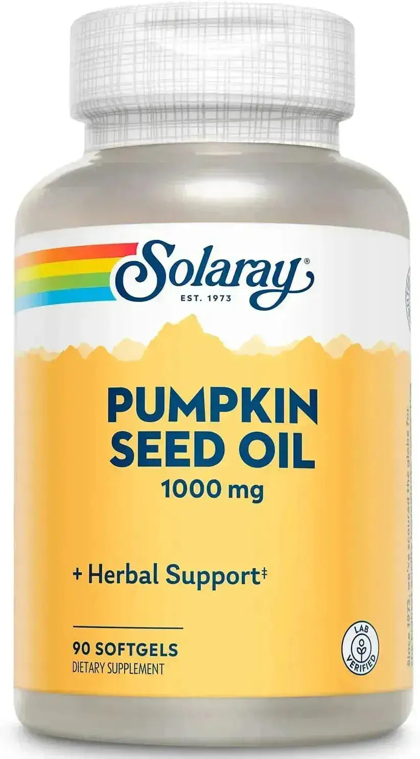 SOLARAY - Solaray Pumpkin Seed Oil 1000Mg. 90 Capsulas Blandas - The Red Vitamin MX - Suplementos Alimenticios - {{ shop.shopifyCountryName }}