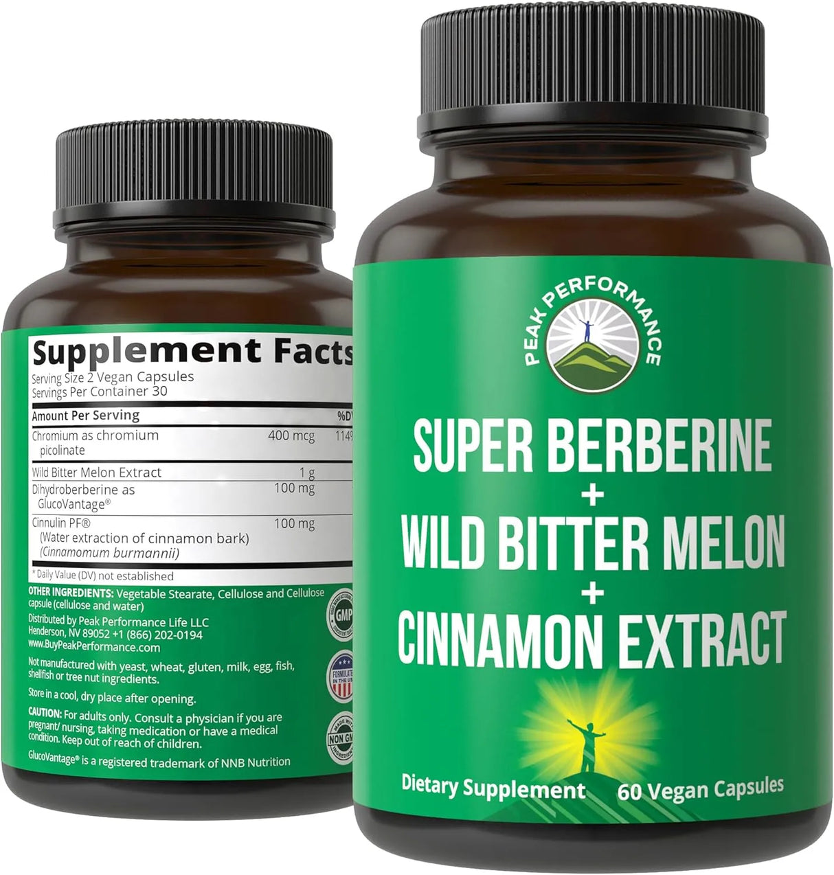 PEAK PERFORMANCE - Peak Performance 4-In-1 Super Berberine + Wild Bitter Melon + Cinnamon Extract 60 Capsulas - The Red Vitamin MX - Suplementos Alimenticios - {{ shop.shopifyCountryName }}