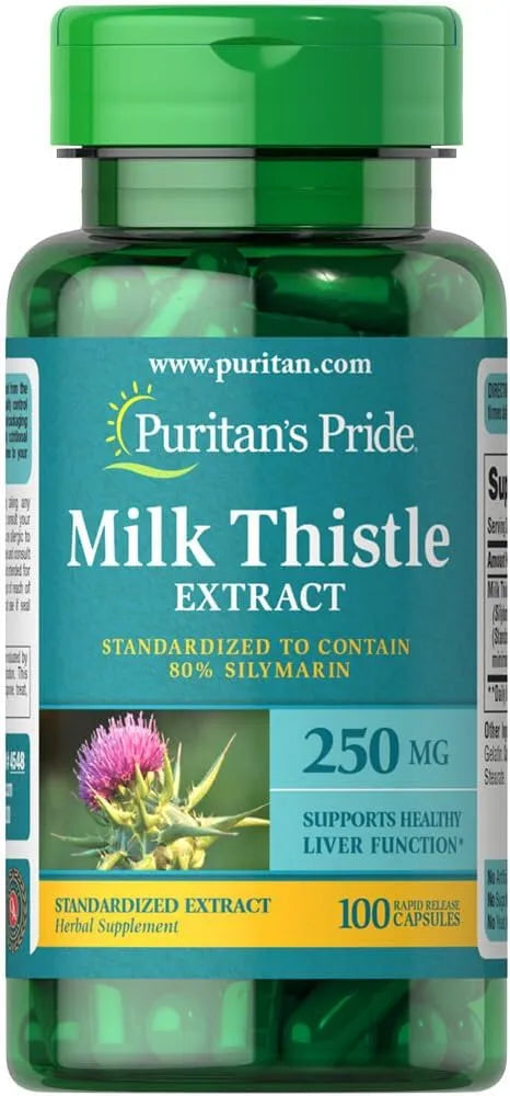 PURITAN'S PRIDE - Puritan's Pride Milk Thistle 250Mg. 100 Capsulas - The Red Vitamin MX - Suplementos Alimenticios - {{ shop.shopifyCountryName }}