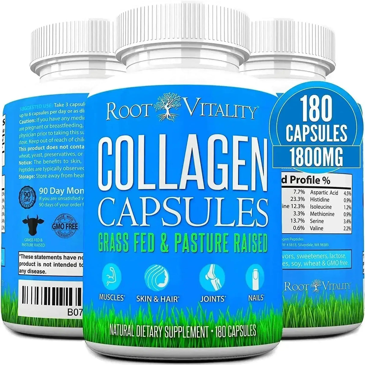 ROOT VITALITY - Root Vitality Collagen Peptides 180 Capsulas - The Red Vitamin MX - Suplementos Alimenticios - {{ shop.shopifyCountryName }}