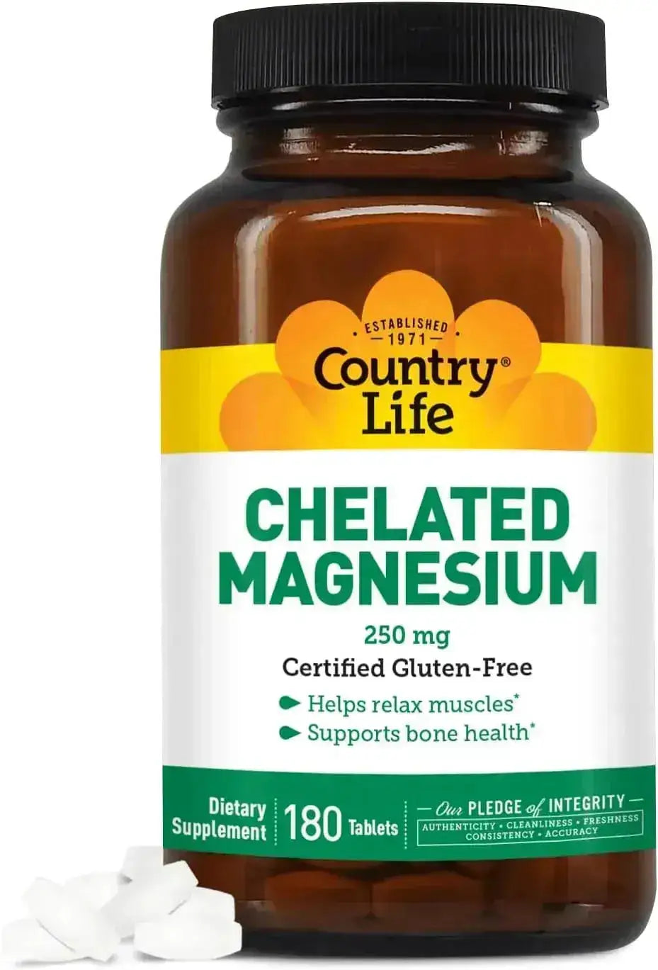 COUNTRY LIFE - Country Life Chelated Magnesium 250Mg. 180 Tabletas - The Red Vitamin MX - Suplementos Alimenticios - {{ shop.shopifyCountryName }}