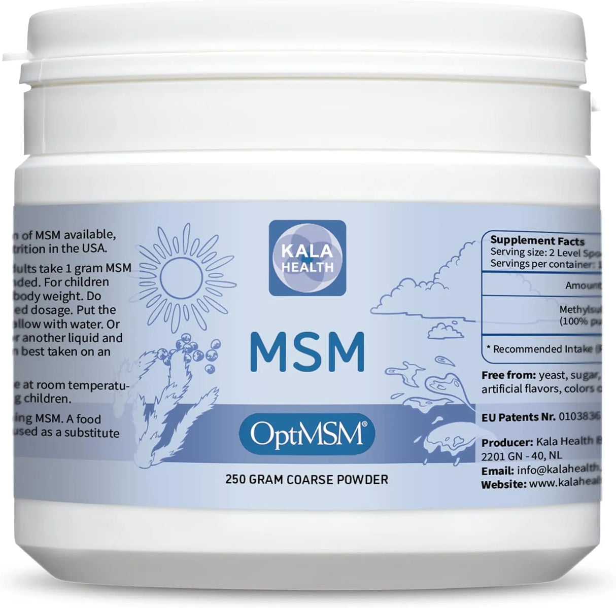 KALA HEALTH - Kala Health OptiMSM Powder 250Gr. - The Red Vitamin MX - Suplementos Alimenticios - {{ shop.shopifyCountryName }}