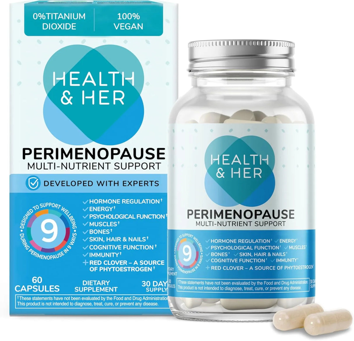 HEALTH & HER - Health & Her Perimenopause Supplement for Women 60 Capsulas - The Red Vitamin MX - Suplementos Alimenticios - {{ shop.shopifyCountryName }}