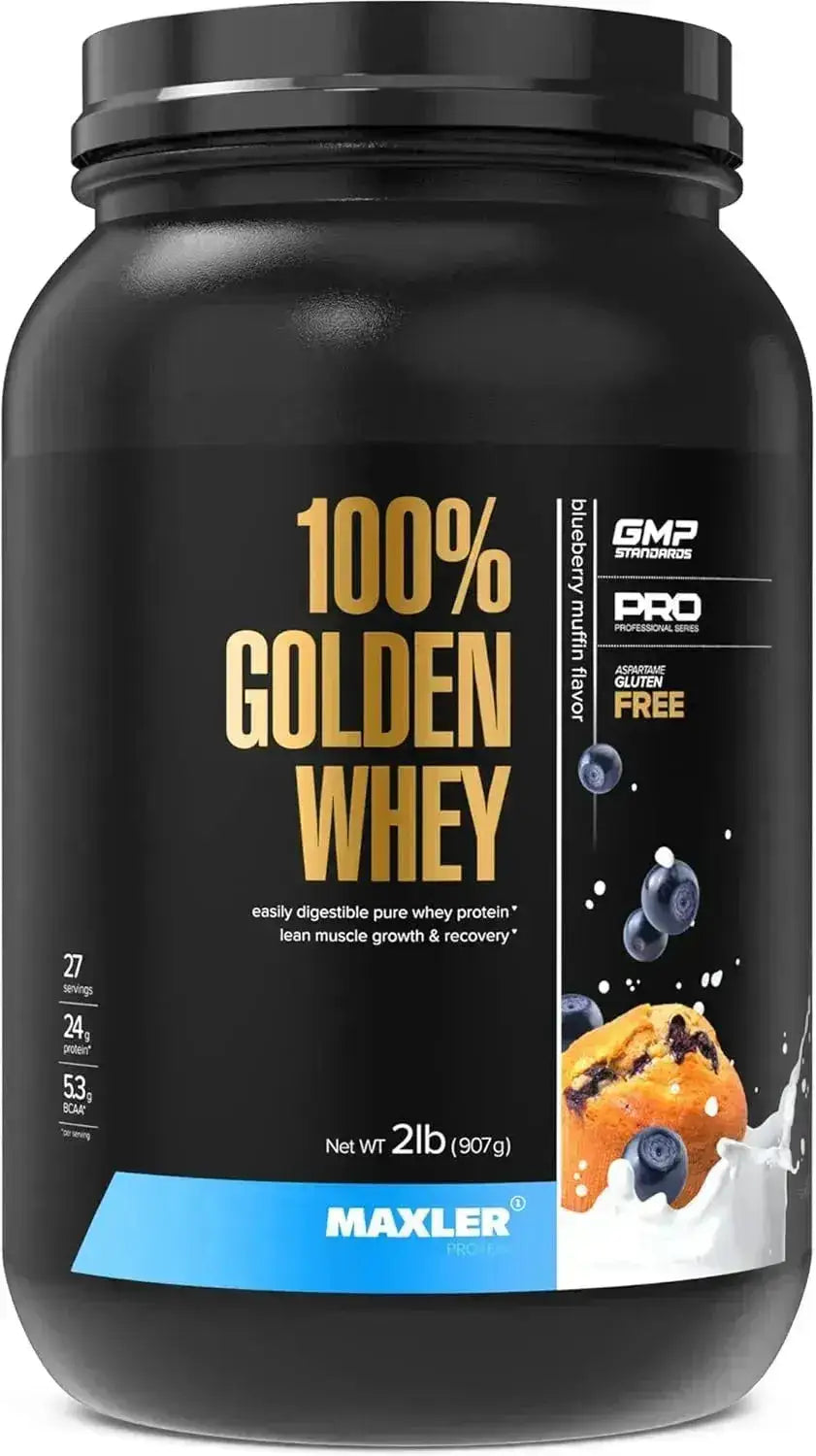 MAXLER - Maxler 100% Golden Whey Protein French Blueberry Muffin 907Gr. - The Red Vitamin MX - Suplementos Alimenticios - {{ shop.shopifyCountryName }}