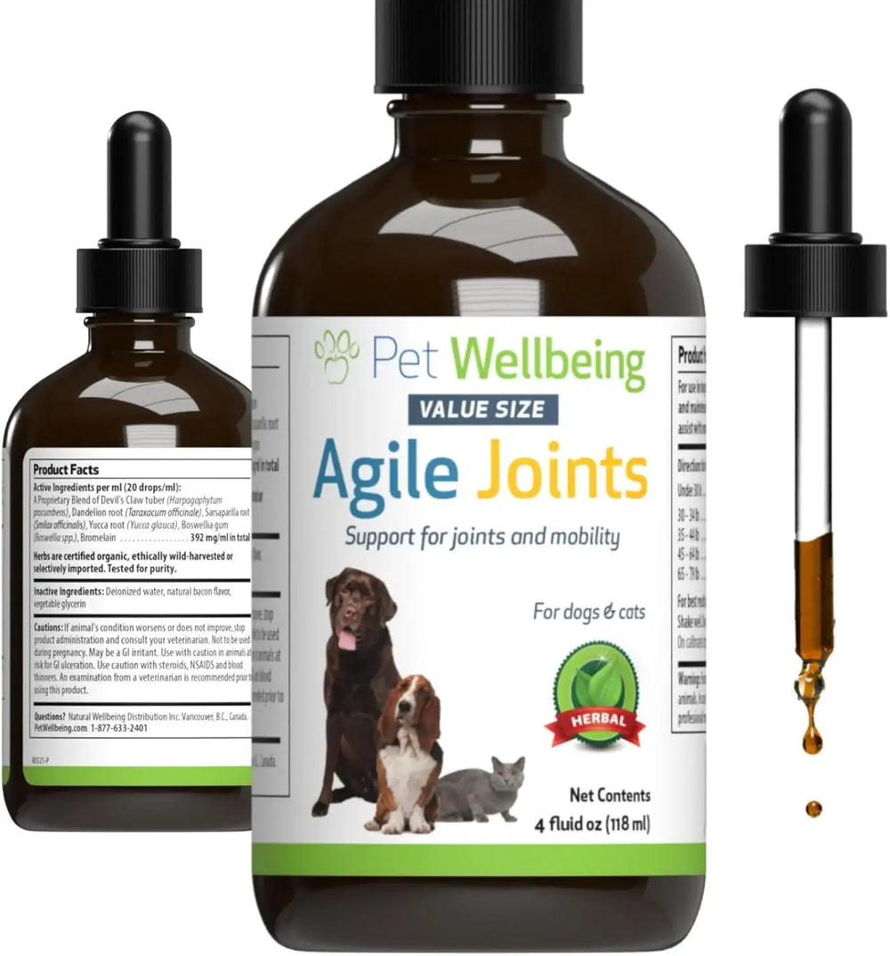 PET WELLBEING - Pet Wellbeing Agile Joints for Dogs 4 Fl.Oz. - The Red Vitamin MX - Cuidado De Cadera Y Articulaciones Para Perros - {{ shop.shopifyCountryName }}