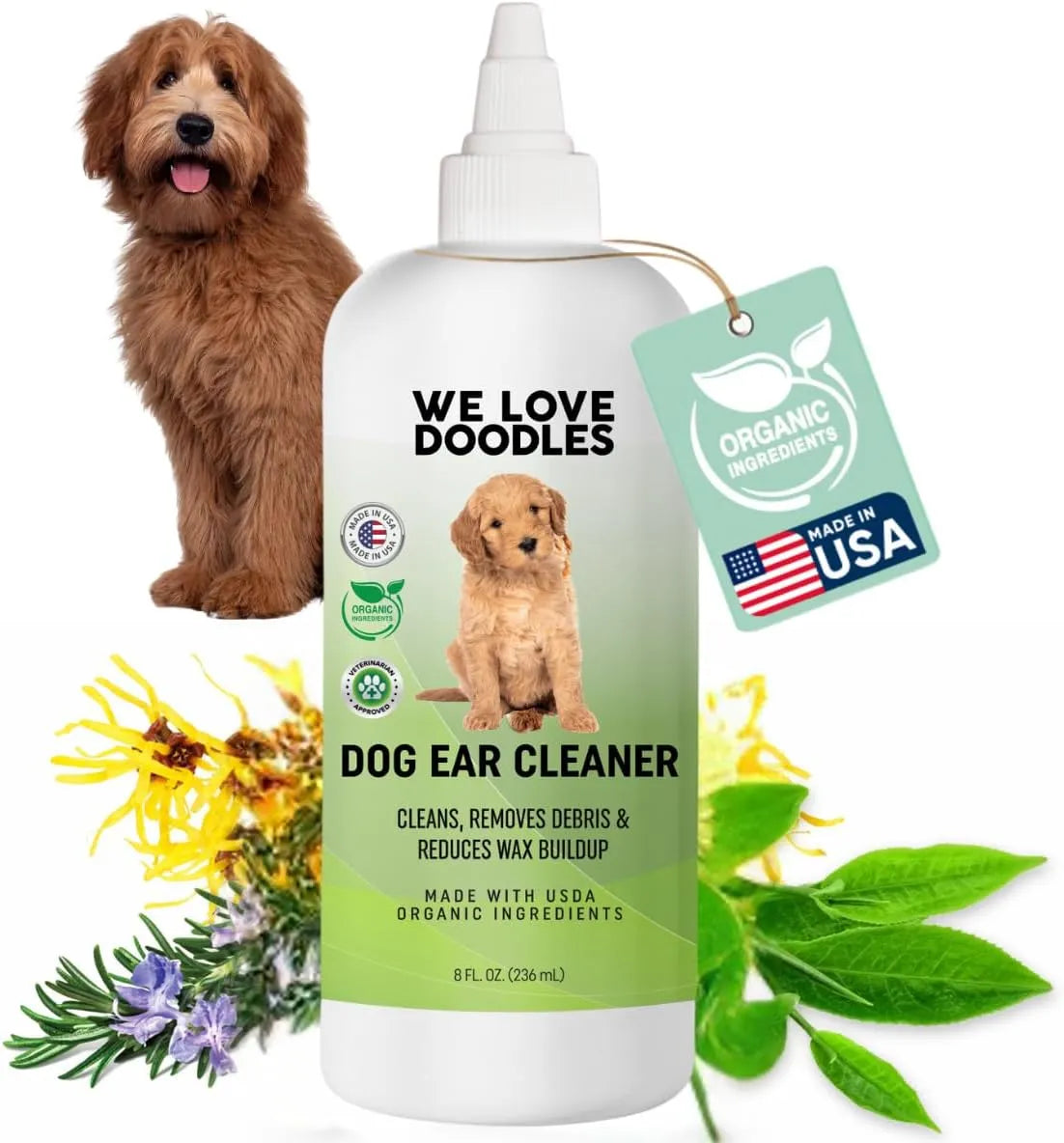 WE LOVE DOODLES - We Love Doodles Dog Ear Cleaner 8 Fl.Oz. - The Red Vitamin MX - Cuidado Del Oído De Perros - {{ shop.shopifyCountryName }}
