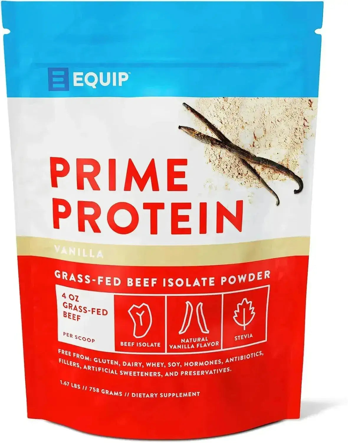 EQUIP FOODS - Equip Foods Prime Protein Powder Grass Fed Beef Protein Isolate Vanilla 758Gr. - The Red Vitamin MX - Suplementos Alimenticios - {{ shop.shopifyCountryName }}