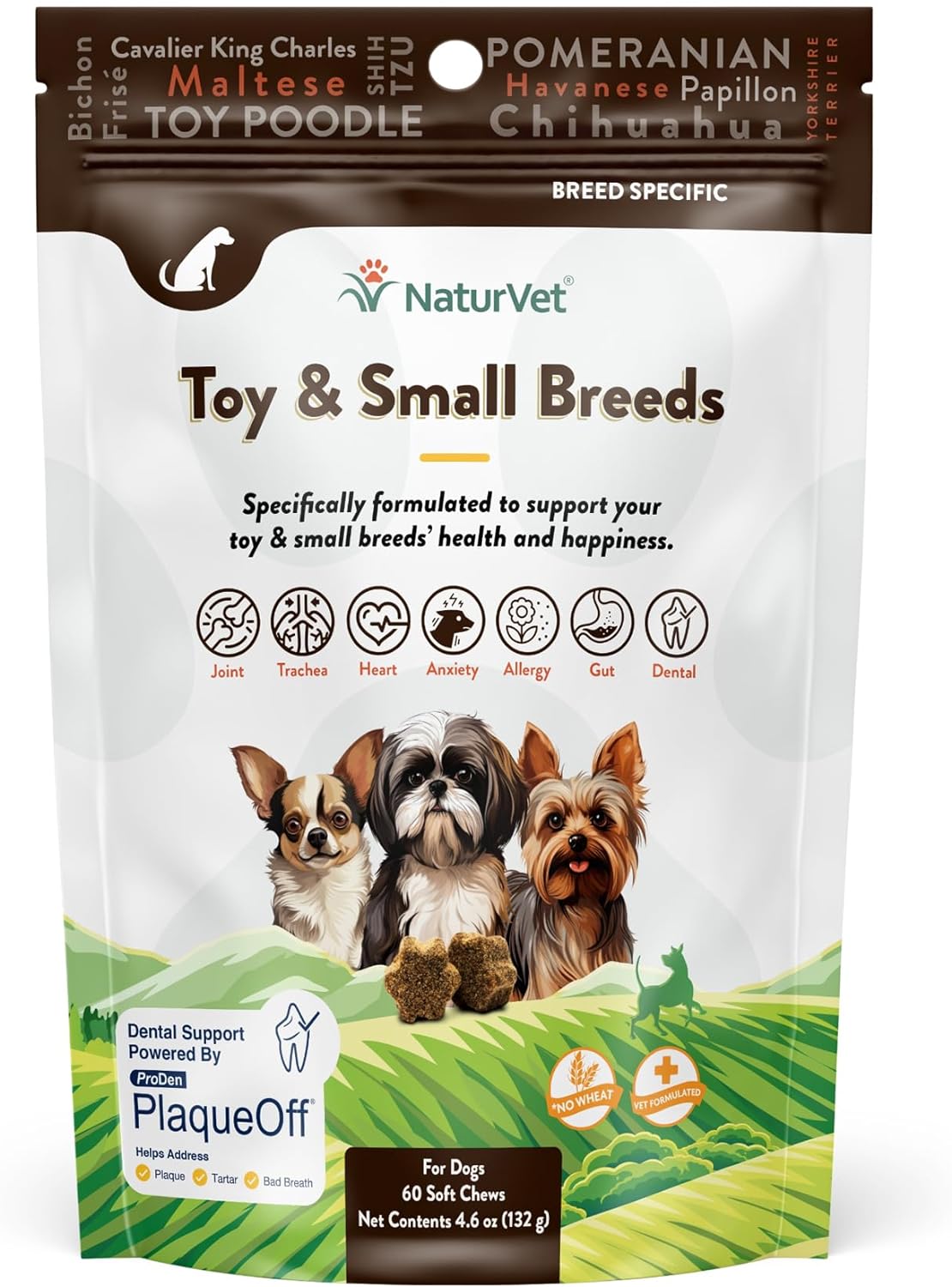 NaturVet Small Breeds Supplement 60 Masticables