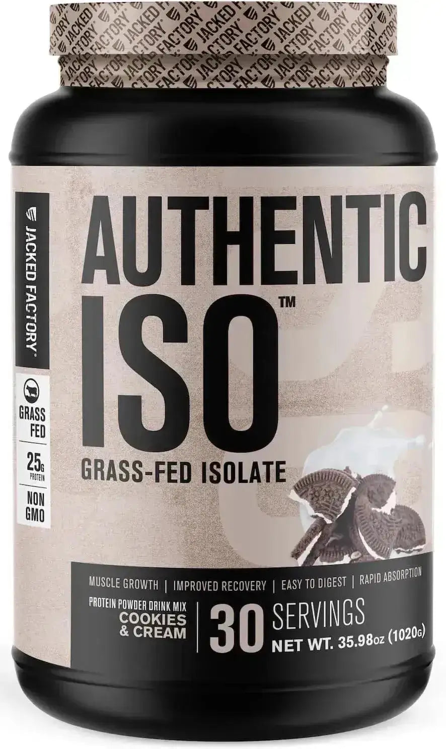 JACKED FACTORY - Jacked Factory Authentic ISO Grass Fed Whey Protein Isolate Powder Cookies & Cream 1020Gr. - The Red Vitamin MX - Suplementos Alimenticios - {{ shop.shopifyCountryName }}