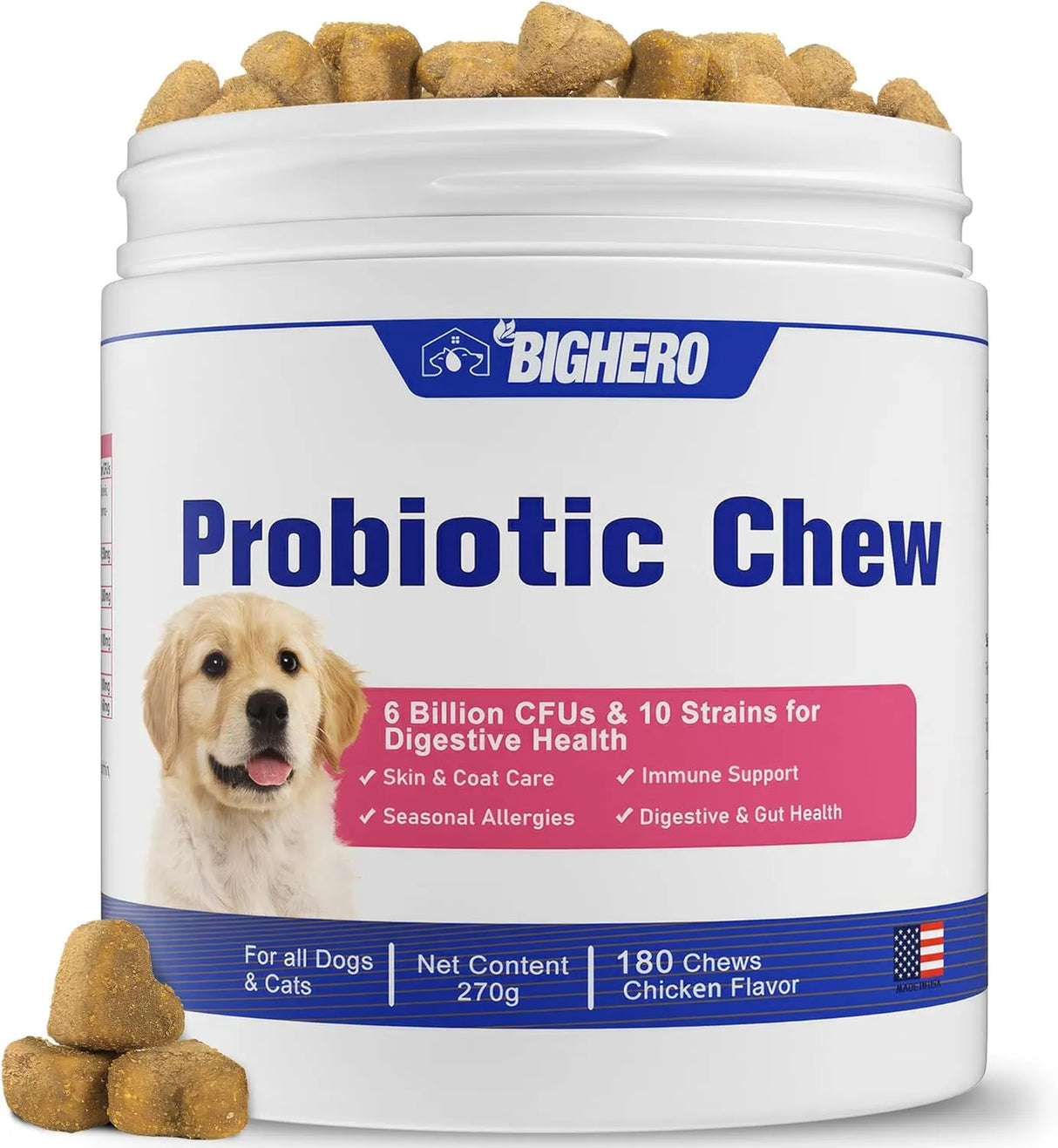BIGHERO - Bighero Probiotics for Dogs 180 Masticables - The Red Vitamin MX - Probióticos Para Perros - {{ shop.shopifyCountryName }}