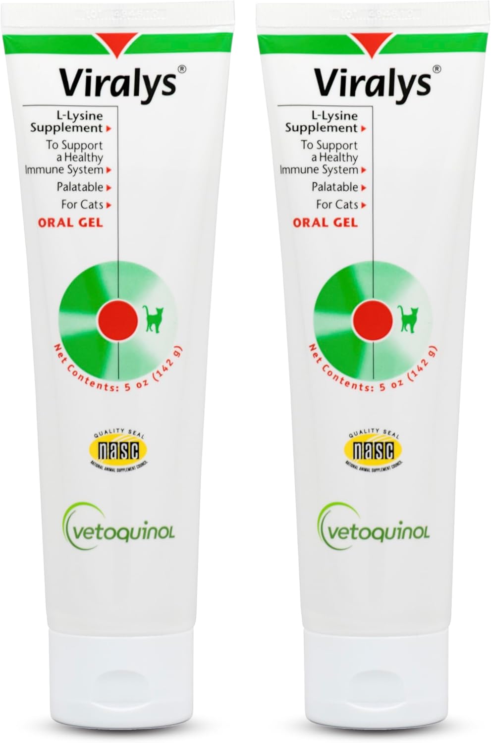 Vetoquinol Viralys Daily L-Lysine Gel for Cats and Kittens 142Gr. 2 Pack