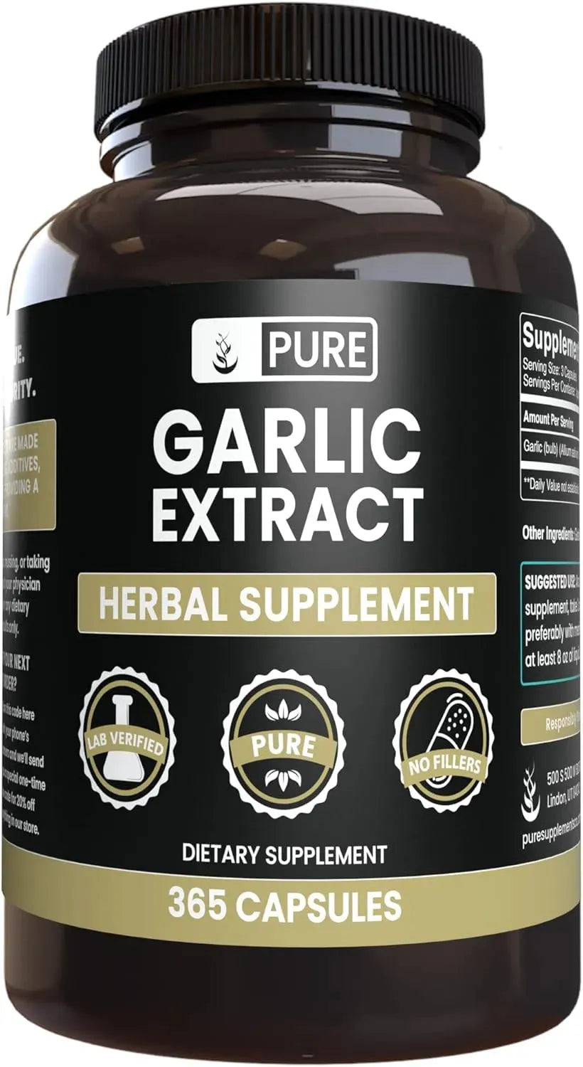 PURE ORIGINAL INGREDIENTS - Pure Original Ingredients Garlic Extract 365 Capsulas - The Red Vitamin MX - Suplementos Alimenticios - {{ shop.shopifyCountryName }}