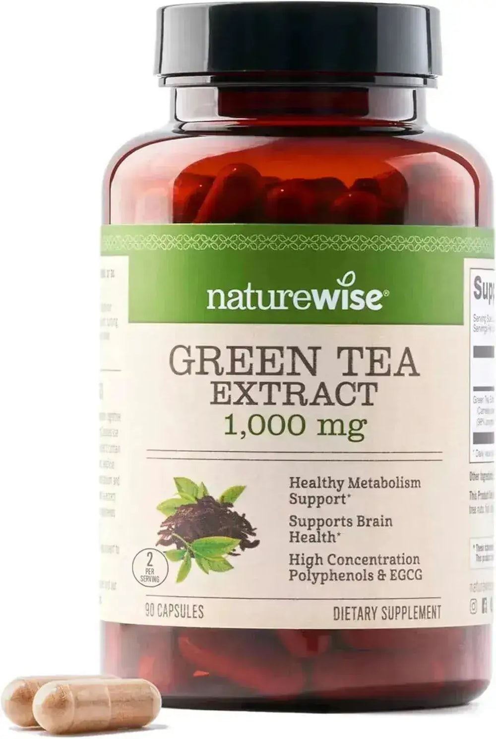 NATUREWISE - NatureWise Green Tea Extract 1000Mg. 90 Capsulas - The Red Vitamin MX - Suplementos Alimenticios - {{ shop.shopifyCountryName }}