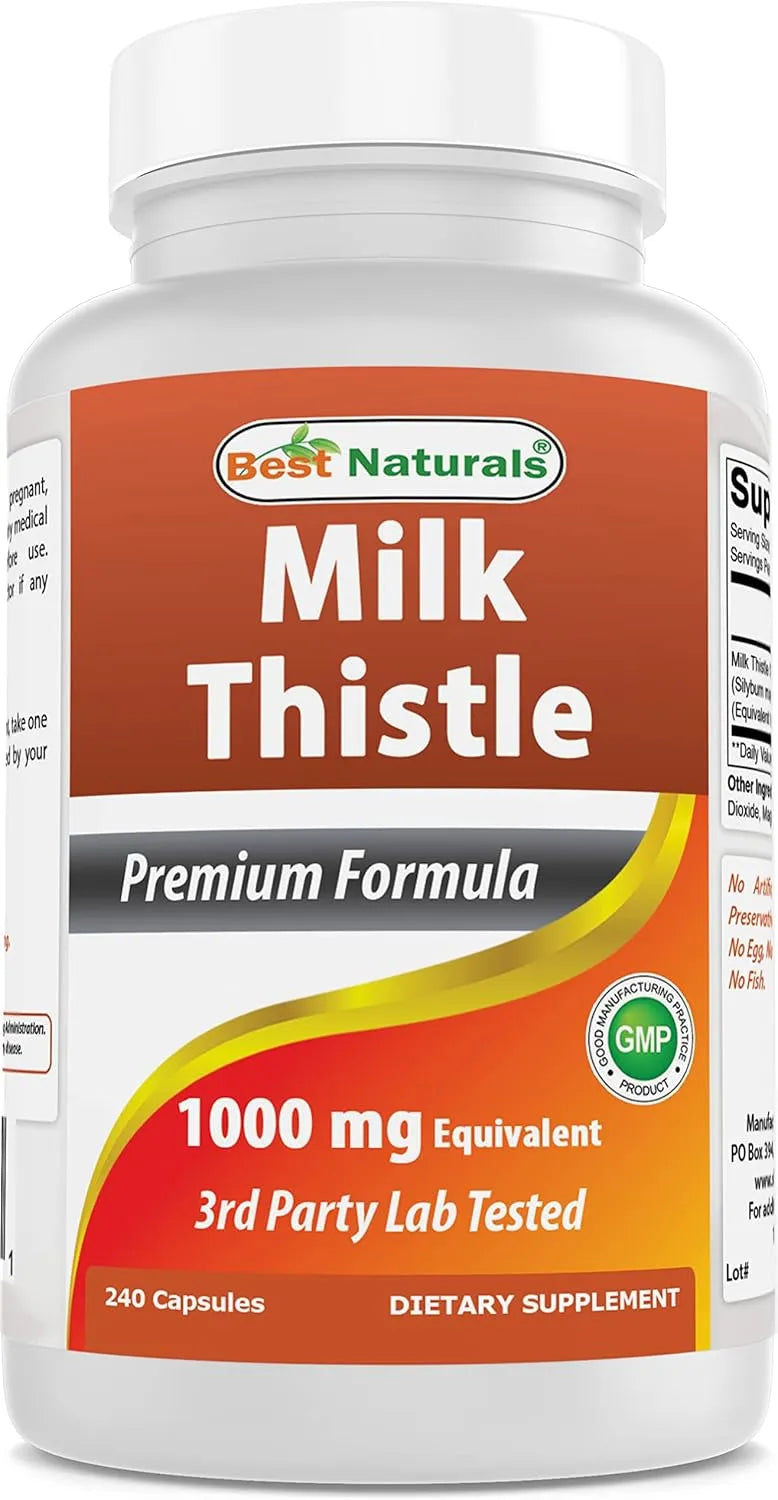 BEST NATURALS - Best Naturals Milk Thistle Extract 1000Mg. 240 Capsulas - The Red Vitamin MX - Suplementos Alimenticios - {{ shop.shopifyCountryName }}