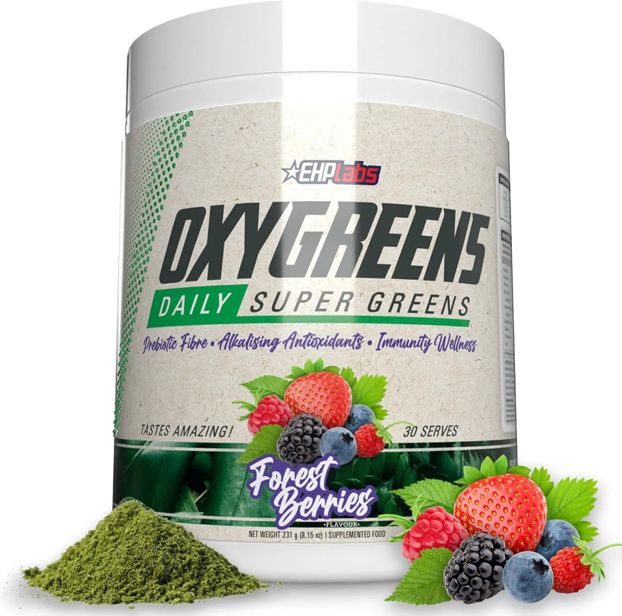EHPLABS - EHP Labs OxyGreens Super Greens Powder 30 Servicios Forest Berries 231Gr. - The Red Vitamin MX - Suplementos Alimenticios - {{ shop.shopifyCountryName }}